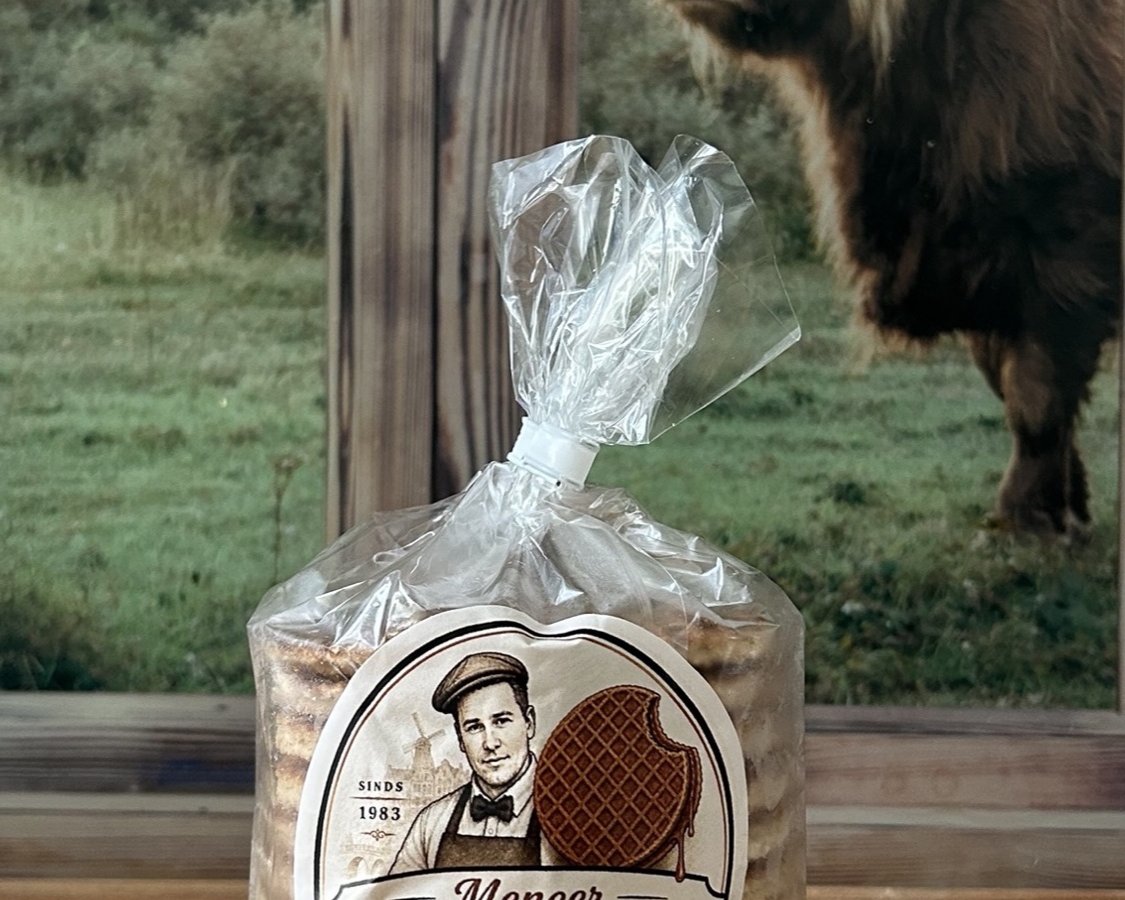 Ett paket stroopwafels från Meneer van der Wafel