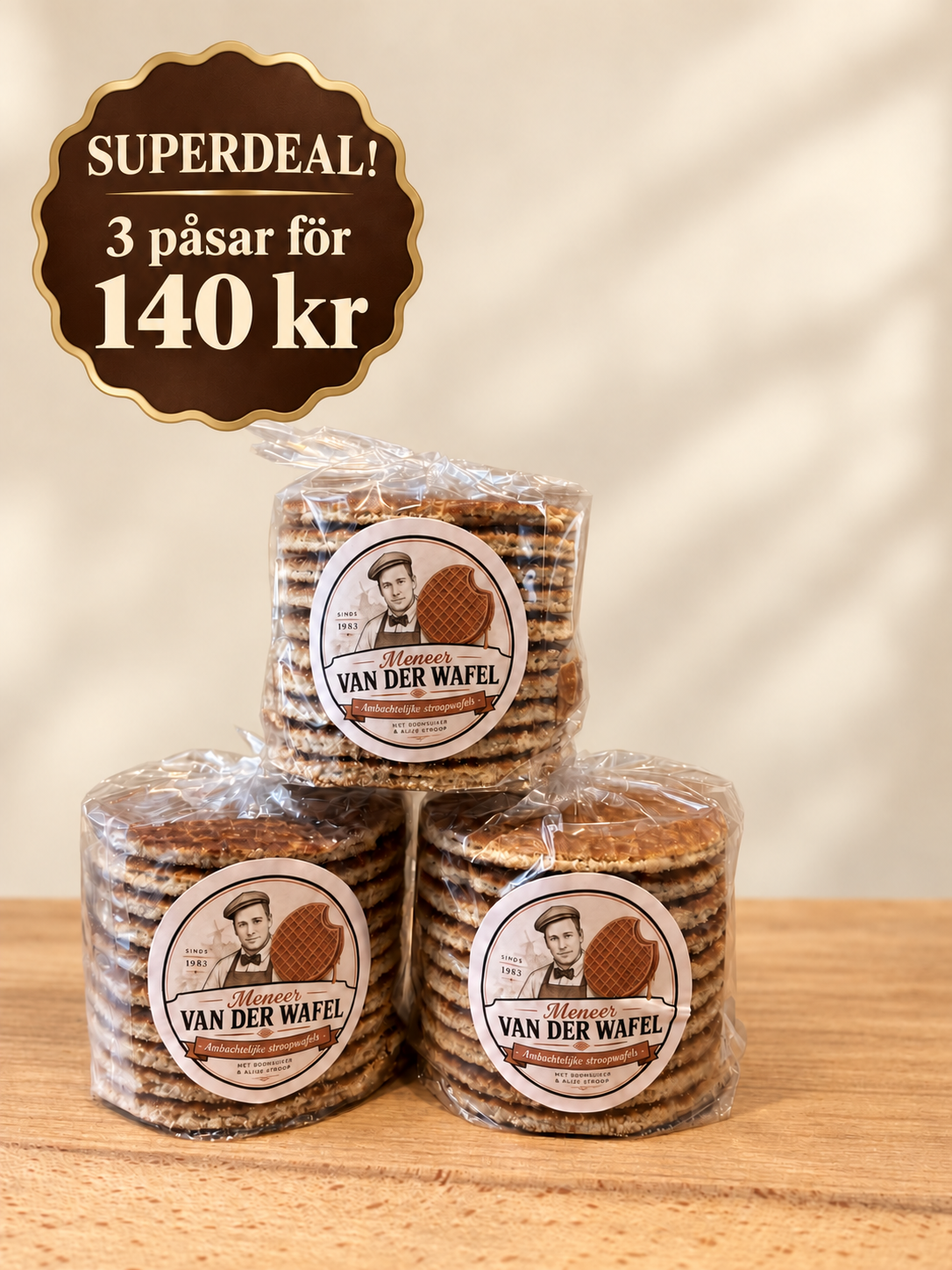 3-pack stroopwafflar